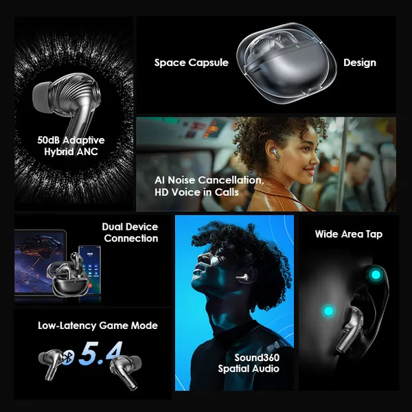 Oraimo SpaceBuds Pro Hybrid ANC True Wireless Earbuds - Image 9