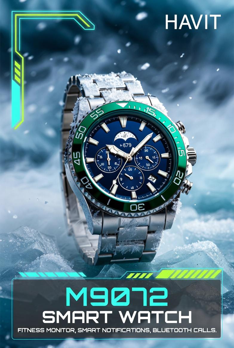 HAVIT LuxeCrown Elite Smart Watch – M9072 - Image 2